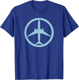 Airbus A350 (Blue) Jet Airplane Pilot Aviation T-Shirt - T-Shirt | Royal