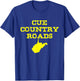 Cue Country Roads Blue and Gold T-Shirt - T-Shirt | Royal