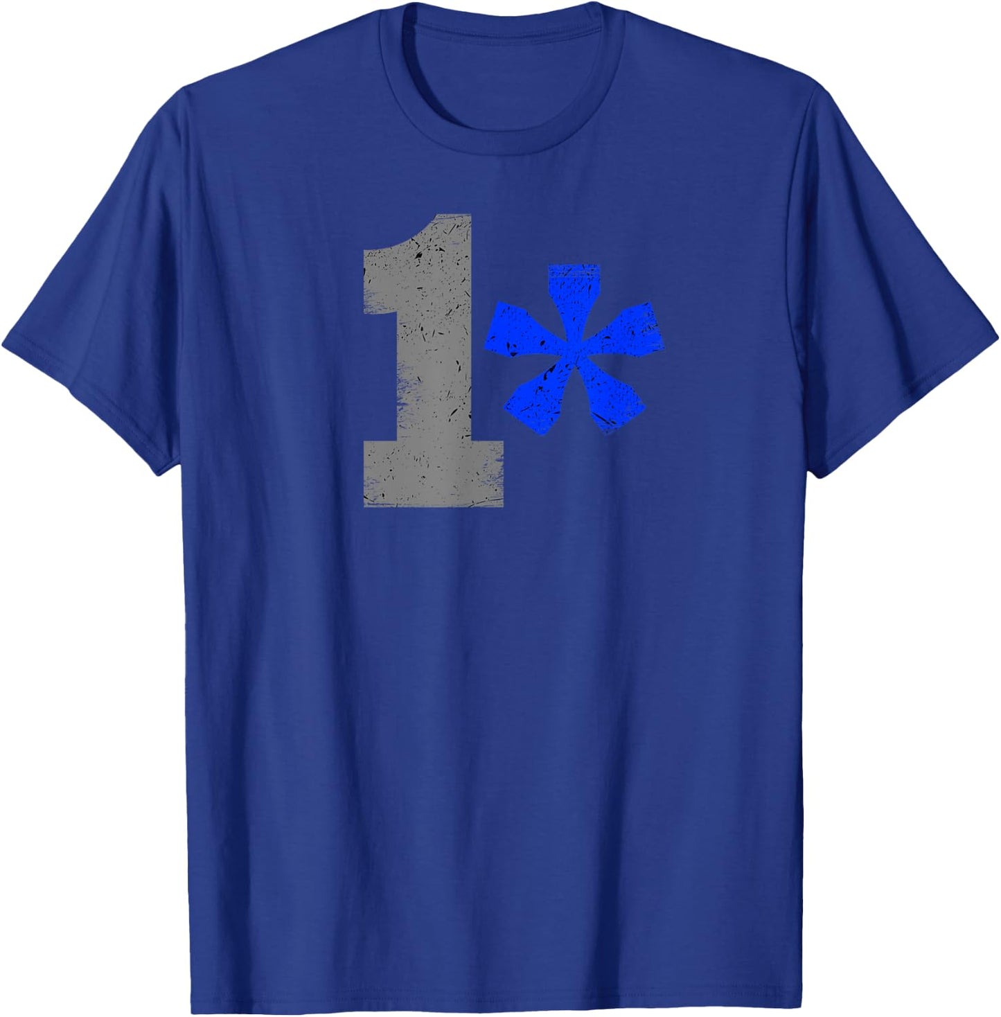 Police Officer Gift 1 Asterisk Thin Blue Line T-Shirt - T-Shirt | Royal