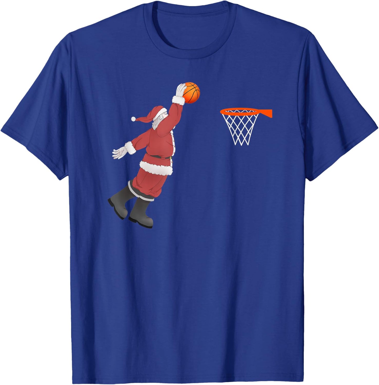 Dunking Santa Basketball Shirt for Christmas - Dunk! T-Shirt - T-Shirt | Royal