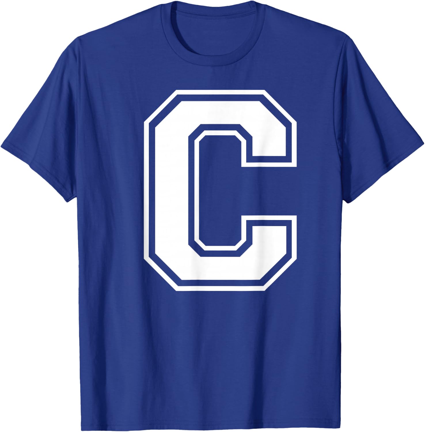 Letter C Capital Alphabet College Varsity Monogram Club T-Shirt - T-Shirt | Royal