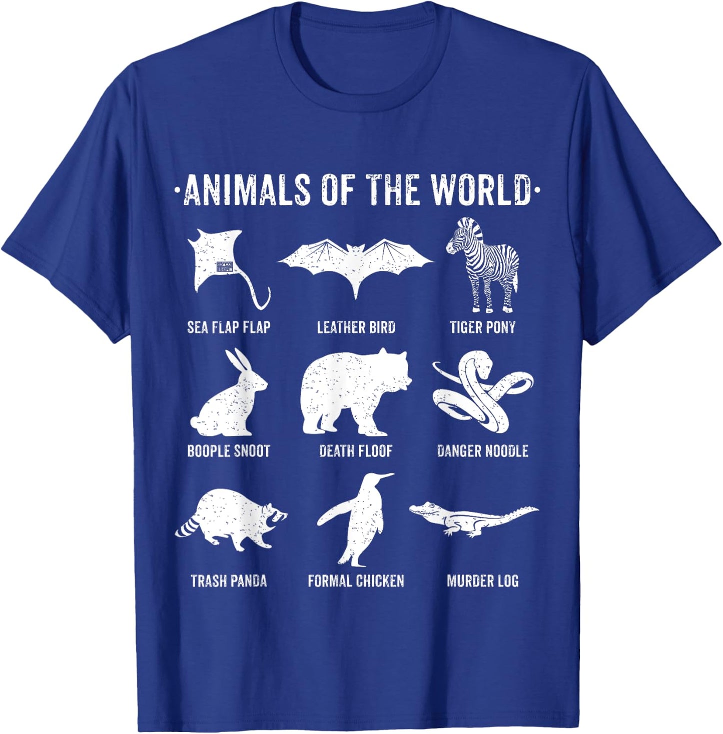 Simple Vintage Humor Funny Rare Animals of the World T-Shirt - T-Shirt | Royal