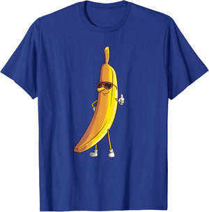 Cool Banana Wearing Sunglasses | Funny Fruit Eyewear Gift T-Shirt - T-Shirt | Royal