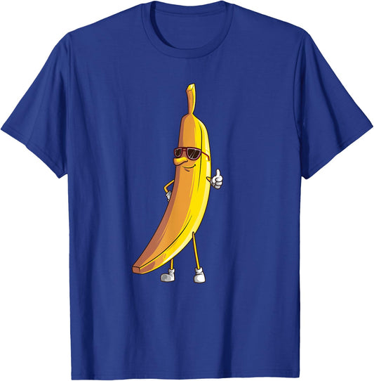 Cool Banana Wearing Sunglasses | Funny Fruit Eyewear Gift T-Shirt - T-Shirt | Royal