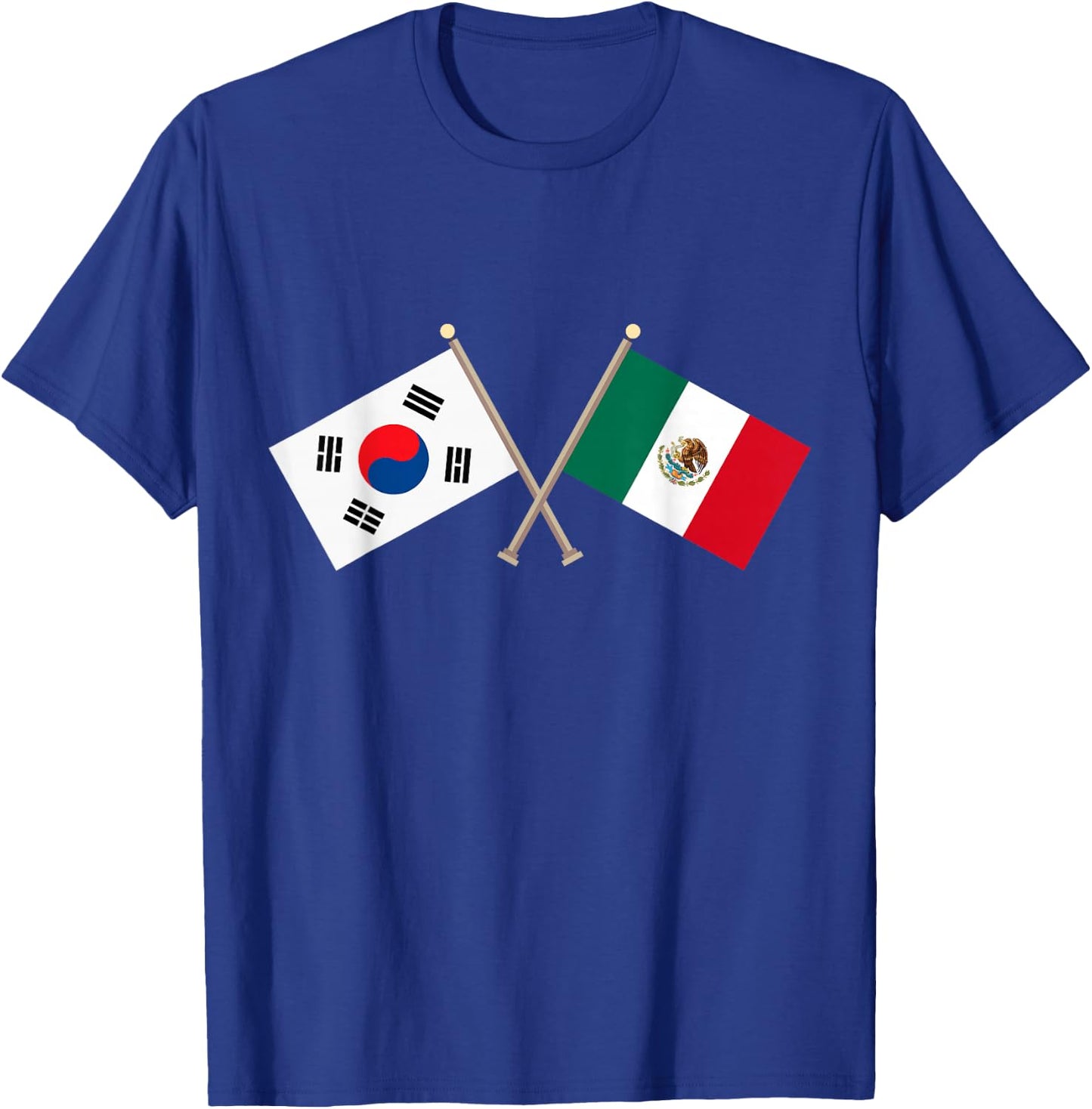 Mexico South Korea Football Soccer Fan Jersey Shirt T-Shirt - T-Shirt | Royal