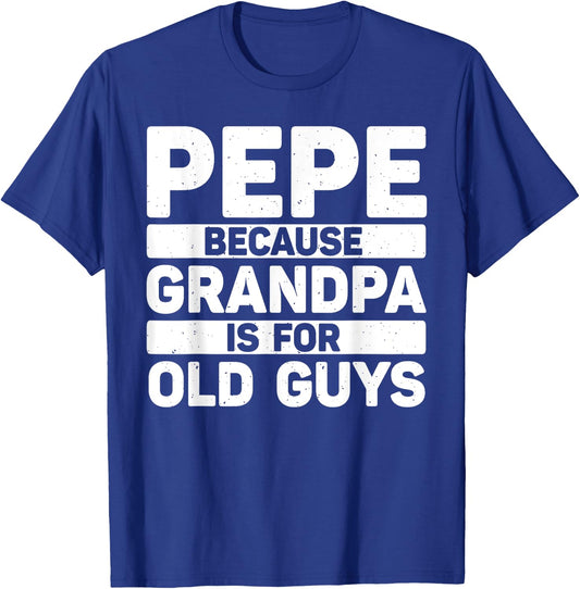 Pepe Design For Grandpa From Grandkids Father's Day Pepe T-Shirt - T-Shirt | Royal