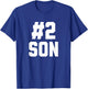 Number Two Son Funny Family Matching Greatest #2 Son T-Shirt - T-Shirt | Royal