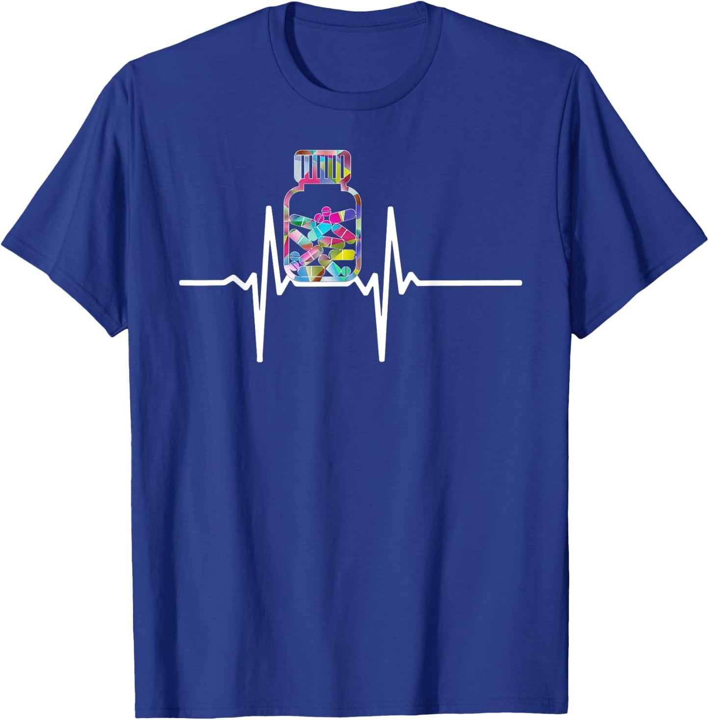 Pharmacist Medical chemist pharmacy, heartbeats Meds T-Shirt - T-Shirt | Royal