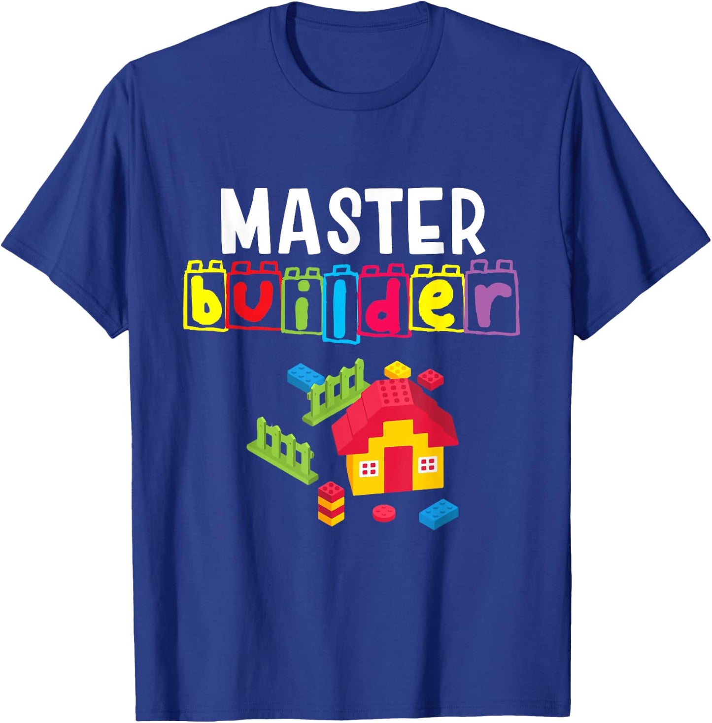 Master Builder - Building Blocks - Brick Builders Toys Gift T-Shirt - T-Shirt | Royal