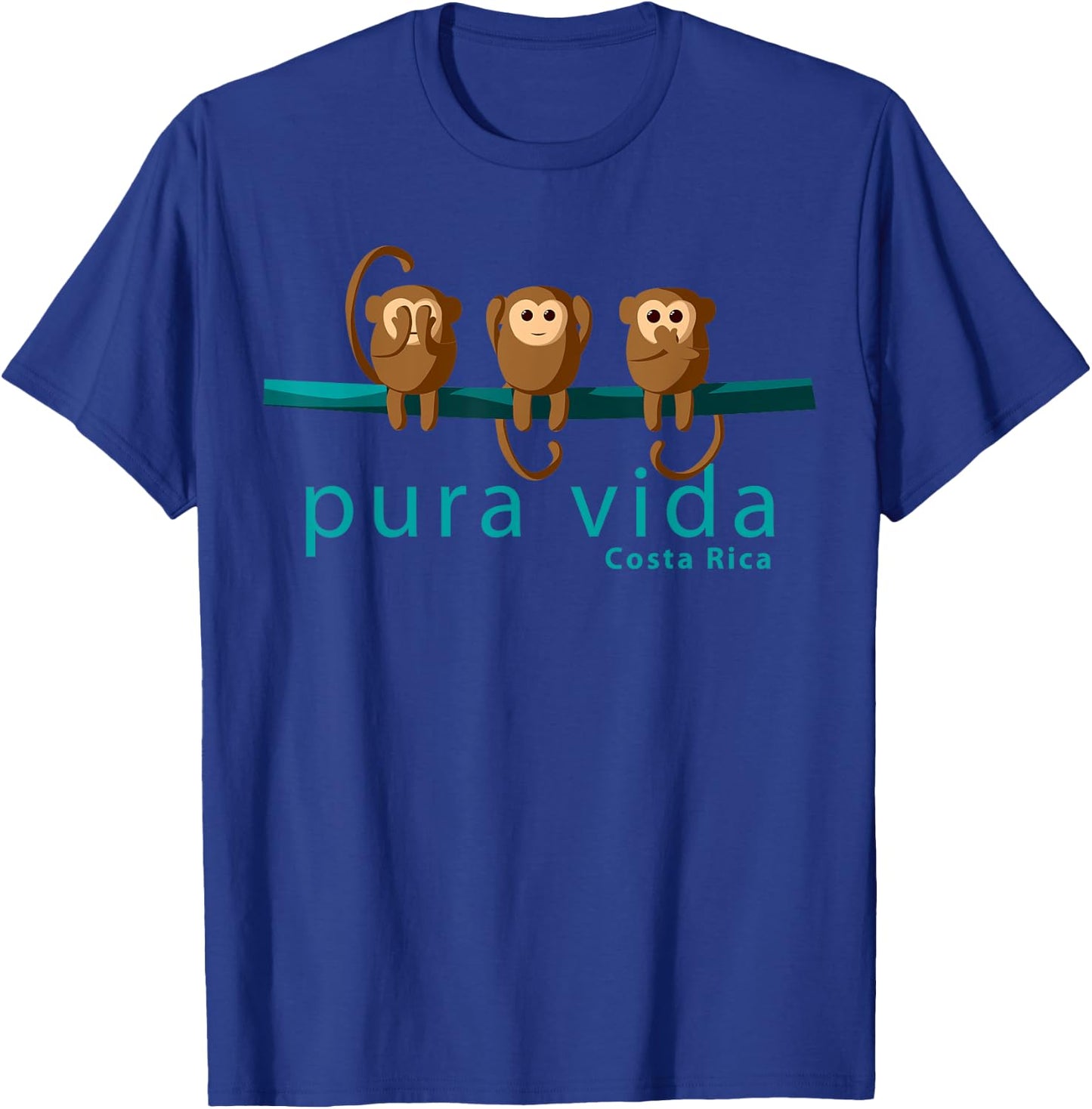 Costa Rica Monkeys Shirt T-Shirt - T-Shirt | Royal