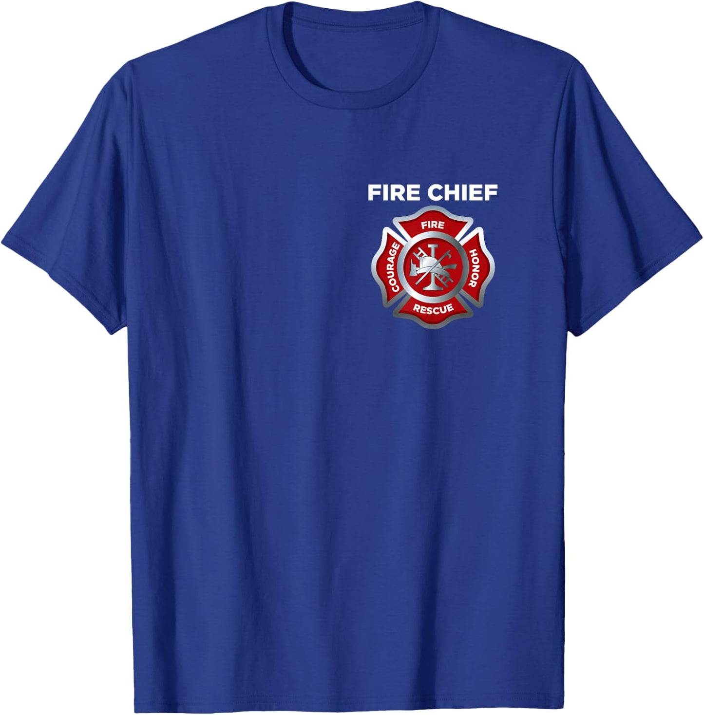 Firefighter Firefighting Fireman Fire Chief T-Shirt - T-Shirt | Royal