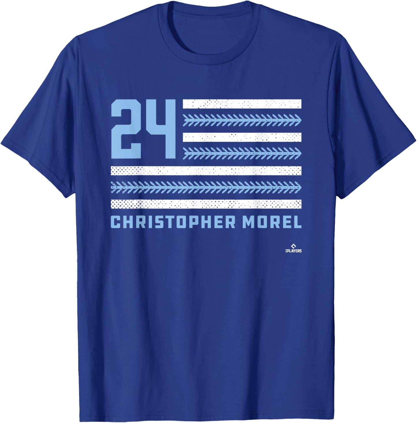 Flag Stripes Christopher Morel Tampa Bay Baseball MLBPA T-Shirt - T-Shirt | Royal