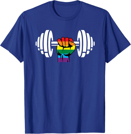 Gay Pride Gym Design Rainbow flag T-Shirt - T-Shirt | Royal