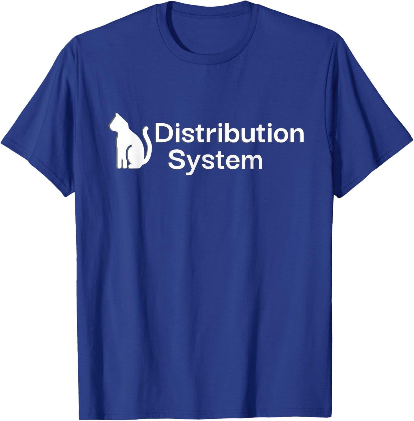 CAT DISTRIBUTION SYSTEM Ancillary Staff -Front & Back Design T-Shirt - T-Shirt | Royal
