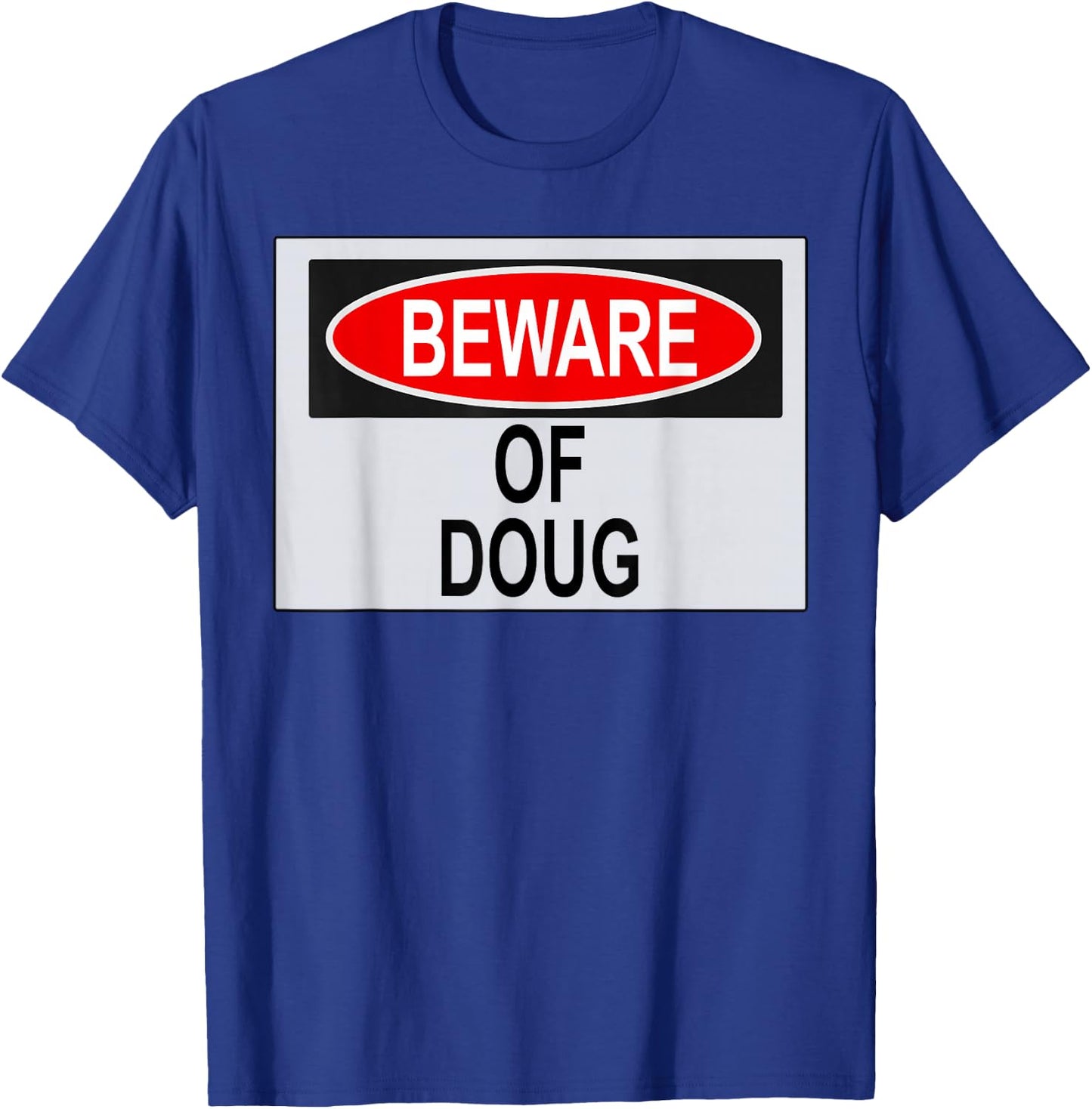 Rochsons -Adults Black Beware of Doug T-Shirt - T-Shirt | Royal