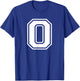 Letter O Name Initial Varsity Alphabet Monogram T-Shirt - T-Shirt | Royal