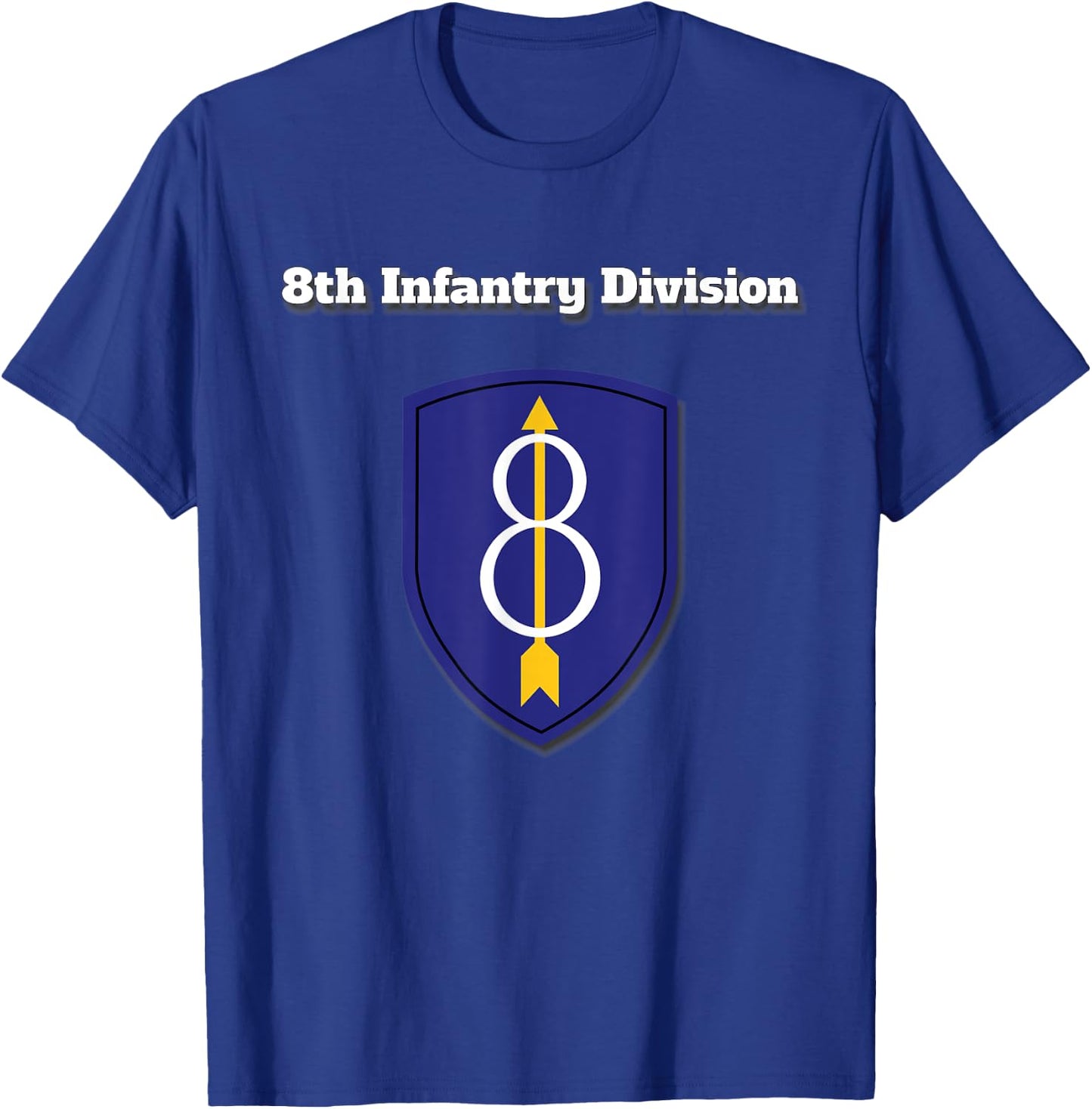 8th Infantry Division Color Military Design T-Shirt - T-Shirt | Royal