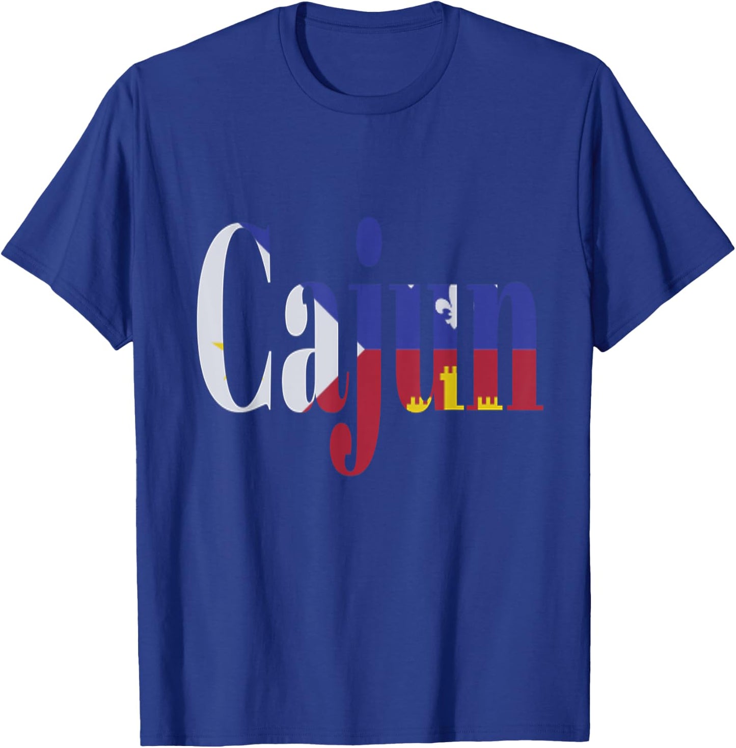 Cajun Pride Acadian Flag Cajun Shirt T-Shirt - T-Shirt | Royal