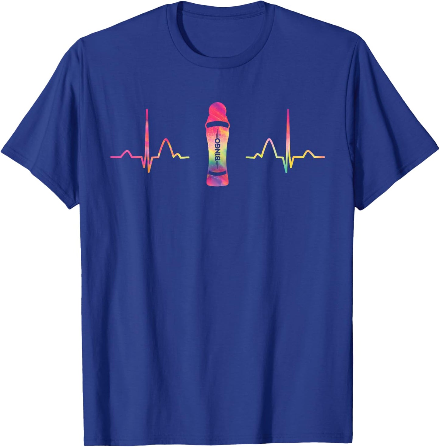 Bingo Dauber Heartbeat EKG Women Men Bingo T-Shirt - T-Shirt | Royal