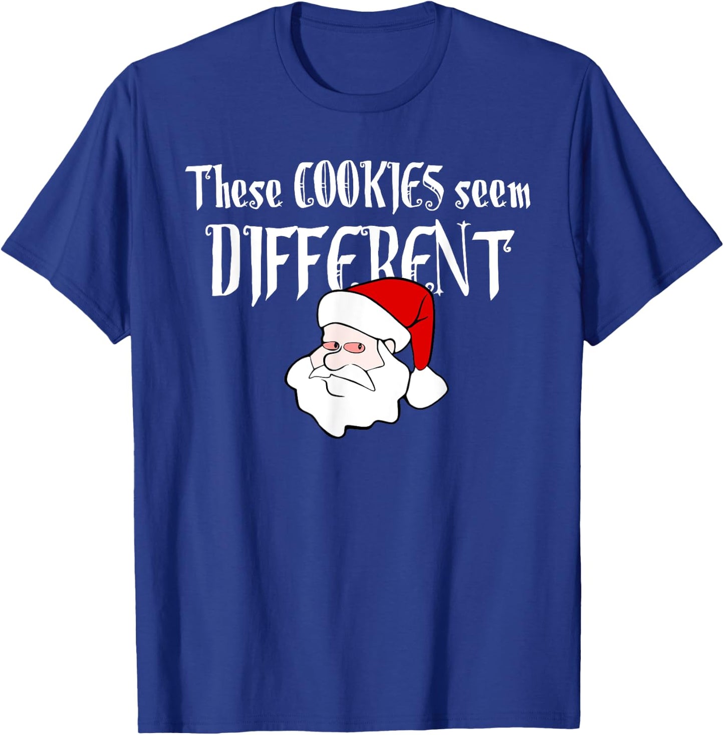 Funny Santa Weed Cookies Cute Adults Christmas T-Shirt - T-Shirt | Royal