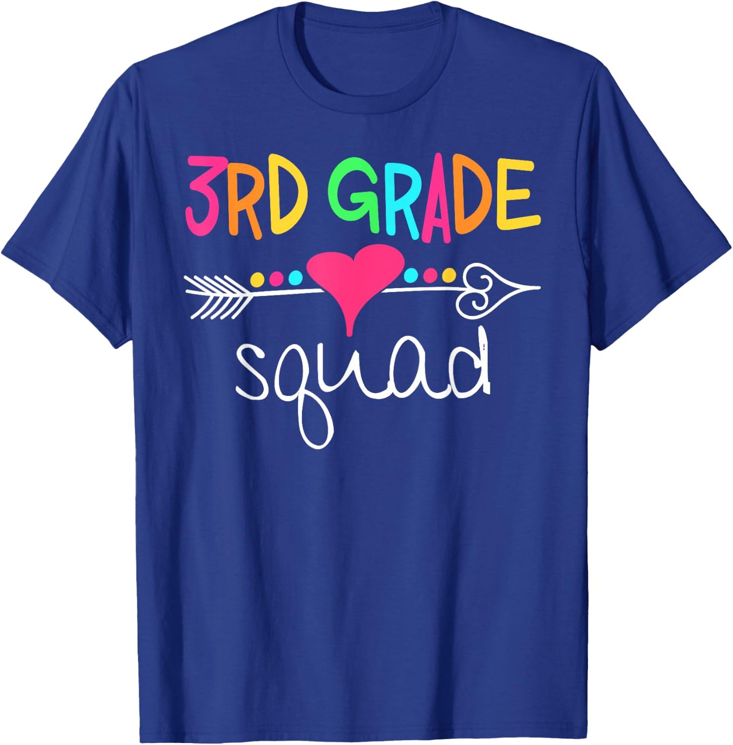 3rd Grade Squad Third Teacher Student Team Back To School Women Girls Kids T-Shirt - T-Shirt | Royal