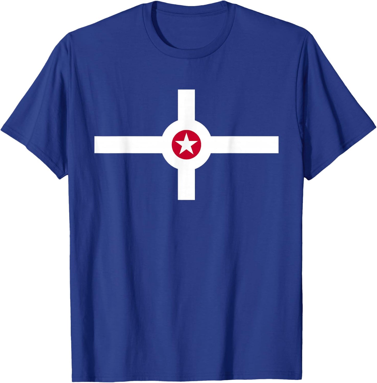 Indianapolis City Flag Print T-Shirt - T-Shirt | Royal
