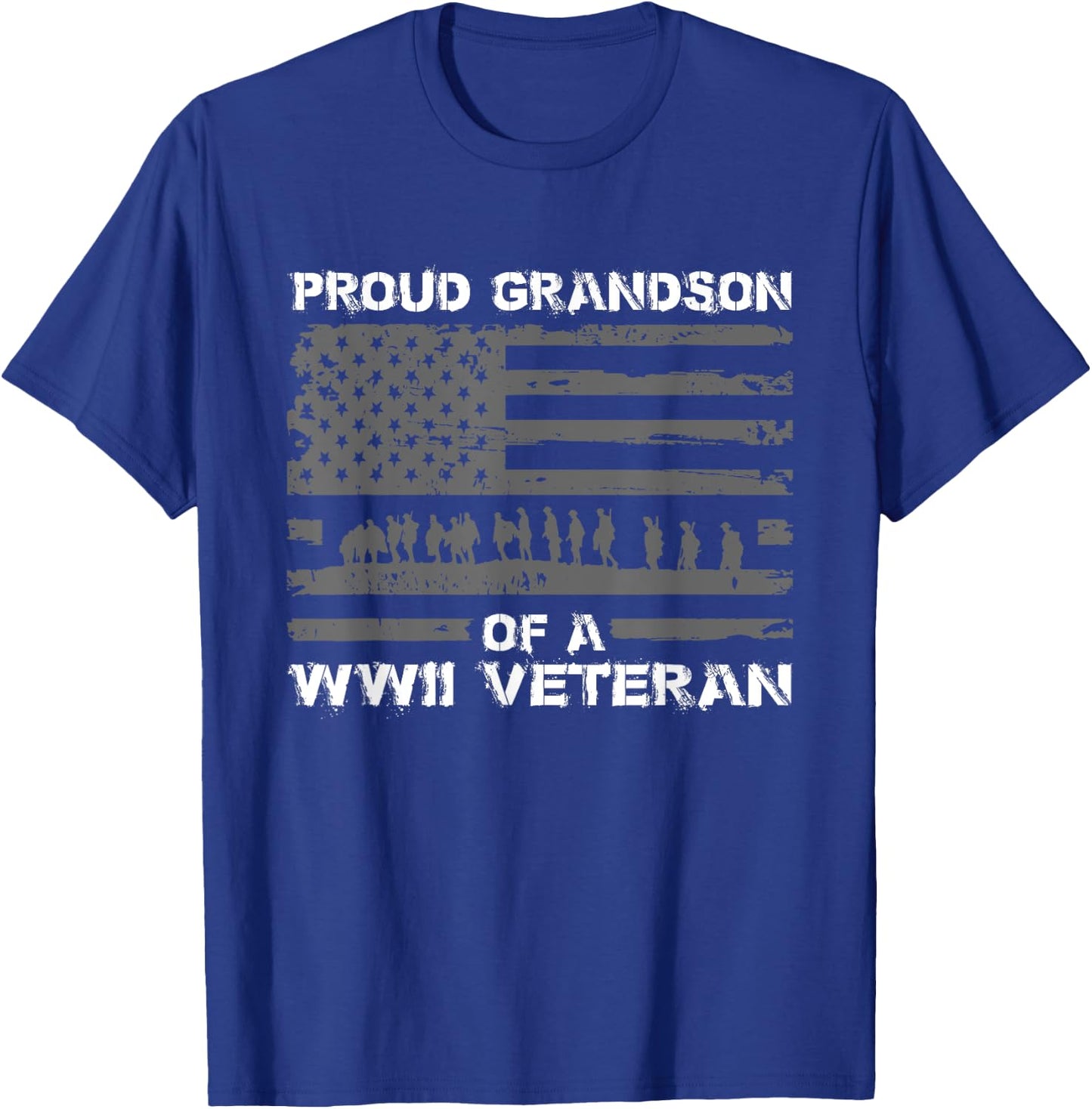 Proud Grandson of A WWII Veteran T Shirts T-Shirt - T-Shirt | Royal