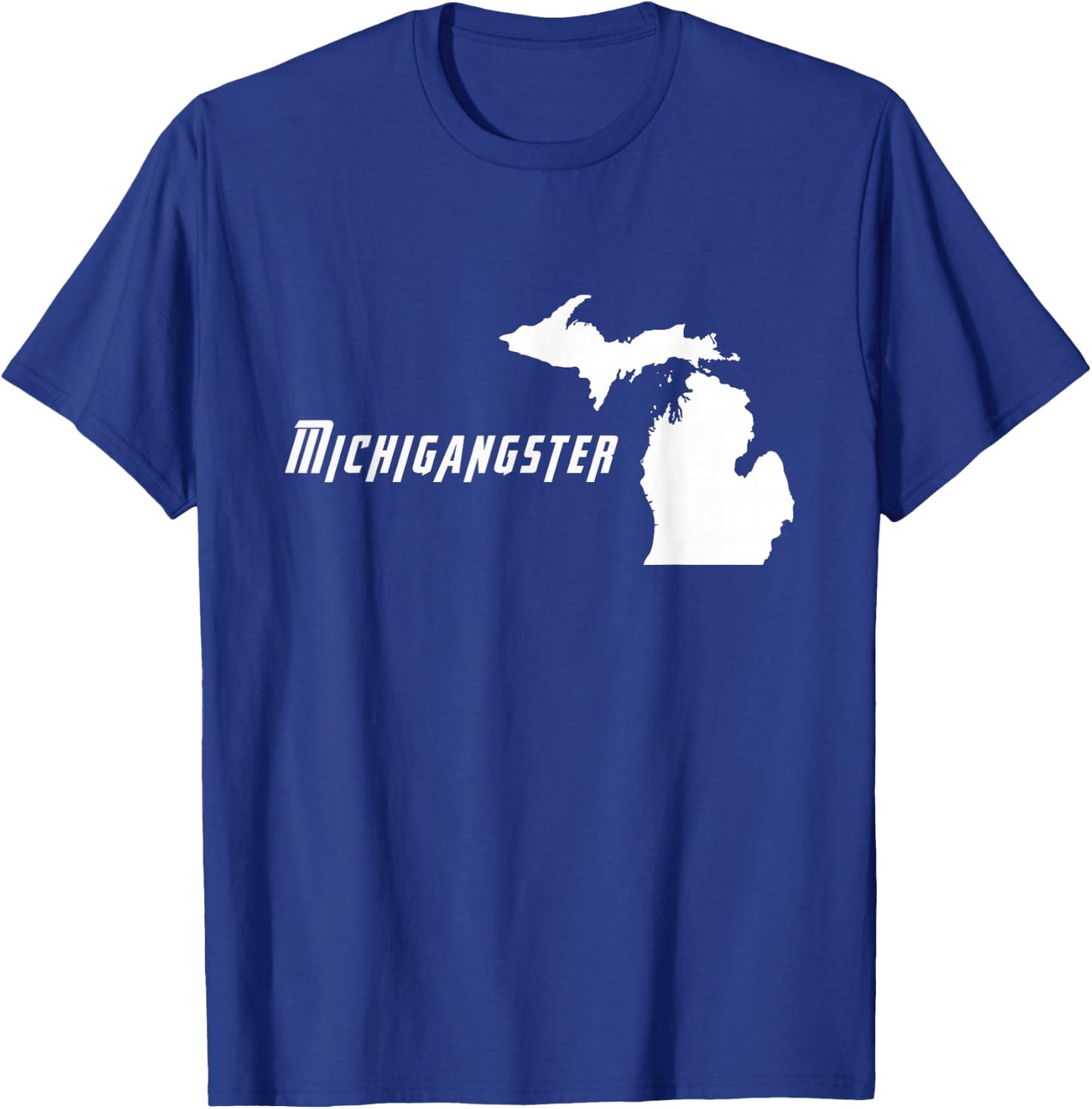 Michigangster - Detroit Michigan, Midwest Mitten T-Shirt - T-Shirt | Royal