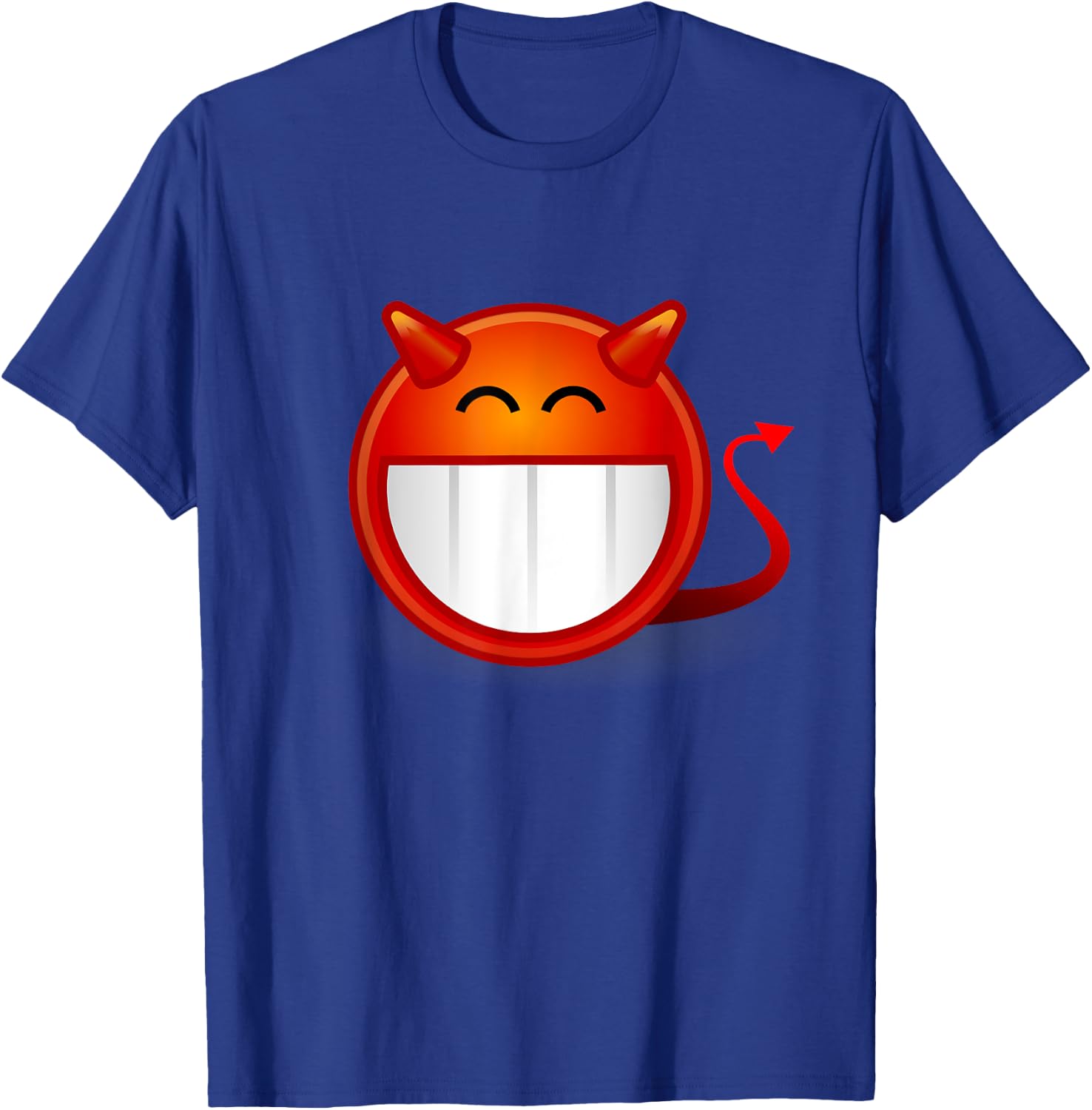 Evil Devil With Horns Emoticon - Satan - Lucifer 666 T-Shirt - T-Shirt | Royal