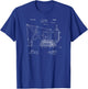 Vintage 1933 Construction Excavator Patent Print Gift T-Shirt - T-Shirt | Royal