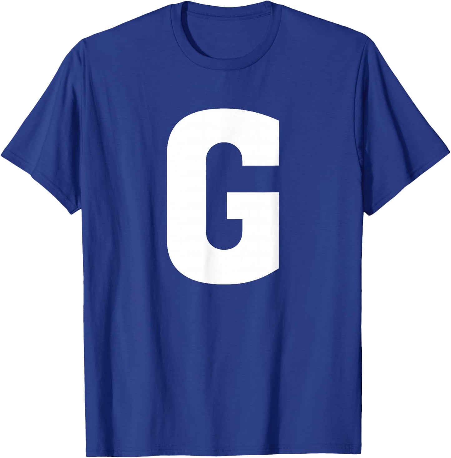 Letter G Shirt Alphabet Capital Letter T-Shirt - T-Shirt | Royal