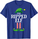 Ripped Elf Matching Family Group Christmas Party Pyjamas T-Shirt - T-Shirt | Royal