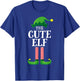 Cute Elf Matching Family Group Christmas Party Funny Elf T-Shirt - T-Shirt | Royal