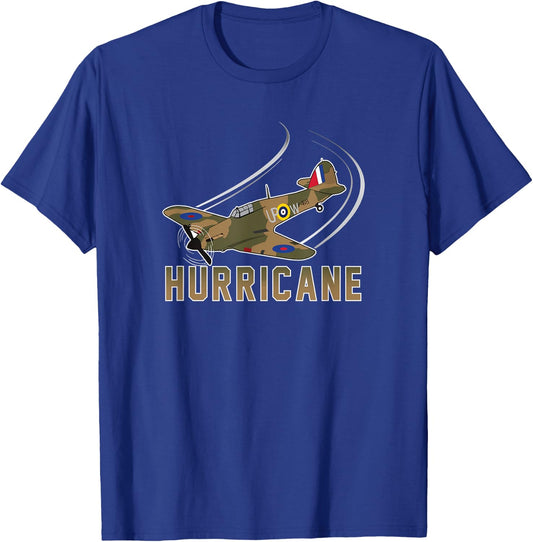 Hawker Hurricane Warbird I WWII Airplane History T-Shirt - T-Shirt | Royal