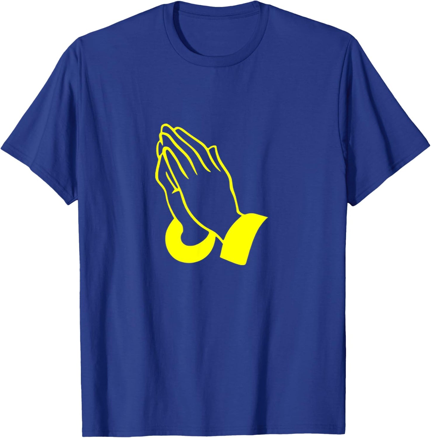 PRAYING HANDS GOD JESUS Print T-Shirt - T-Shirt | Royal