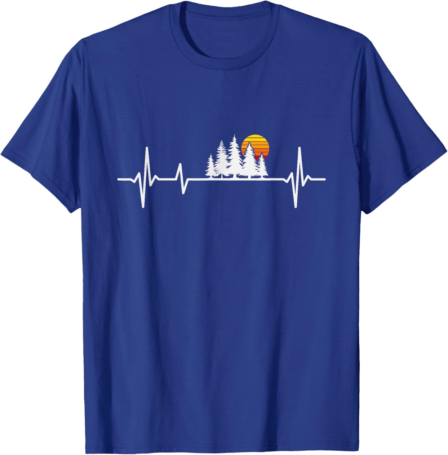 Trees Wildlife Nature Heartbeat Forest T-Shirt - T-Shirt | Royal