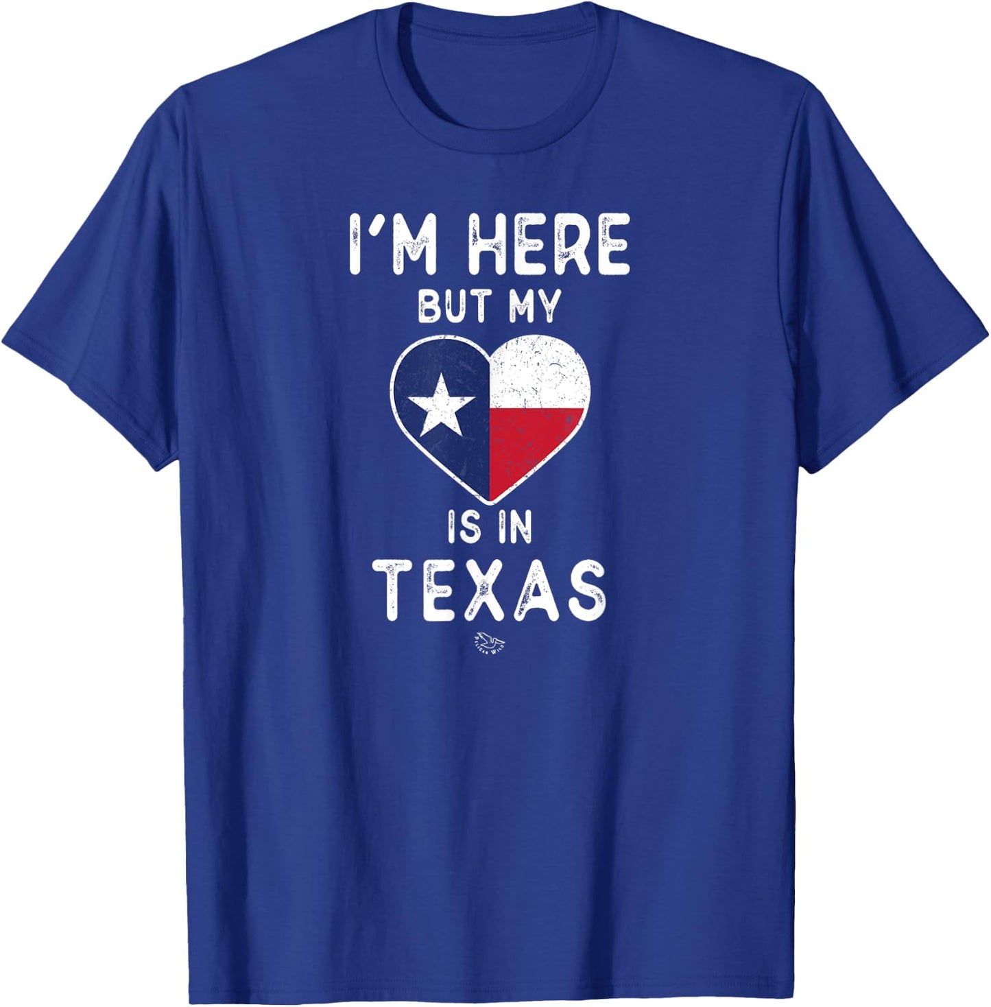 My Heart is in Texas Shirt - Texas Flag Gift T-Shirt - T-Shirt | Royal