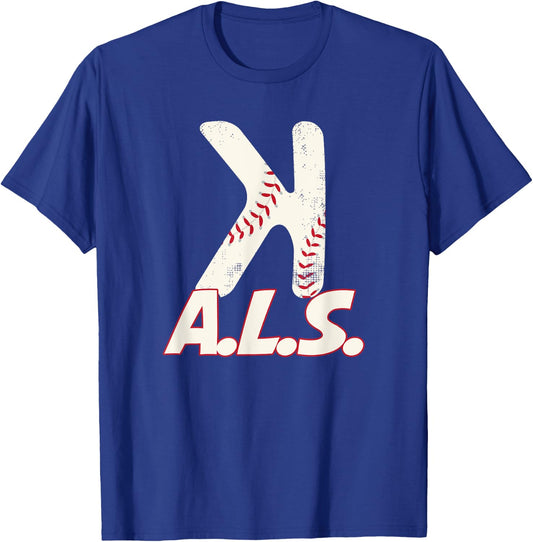 StriKe Out ALS Trendy Baseball Shirt To Support T-Shirt - T-Shirt | Royal