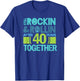 40th Anniversary 40 Years Together Couples Gift T-Shirt - T-Shirt | Royal