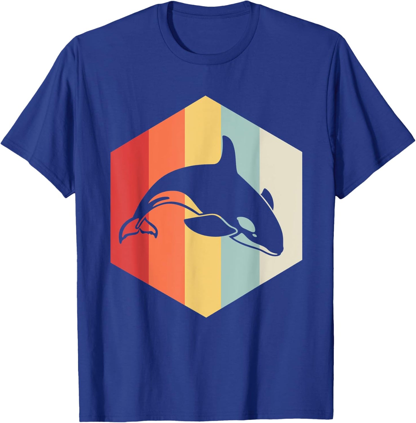 Retro Orca Animal Vintage Killer Whale T-Shirt - T-Shirt | Royal