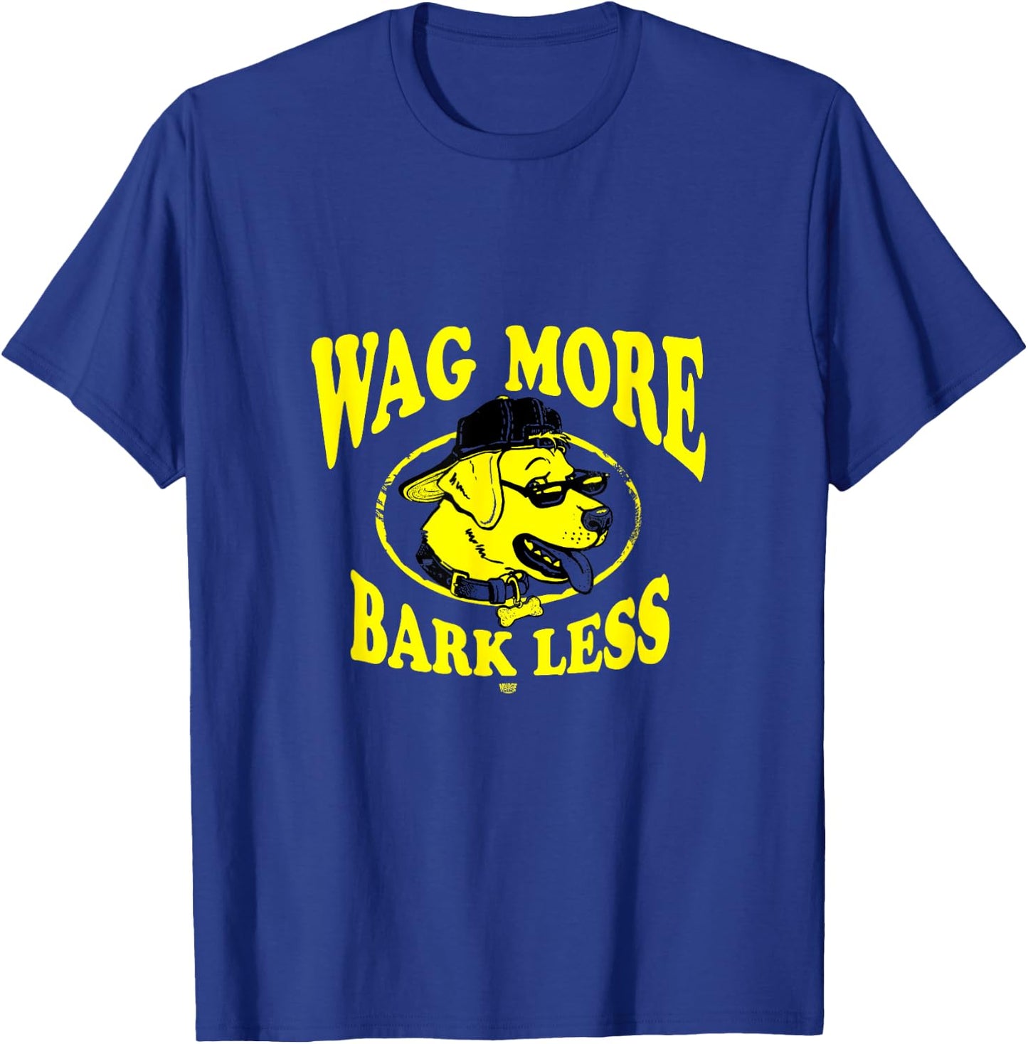 Wag More Bark Less Golden Retriever T-Shirt - T-Shirt | Royal