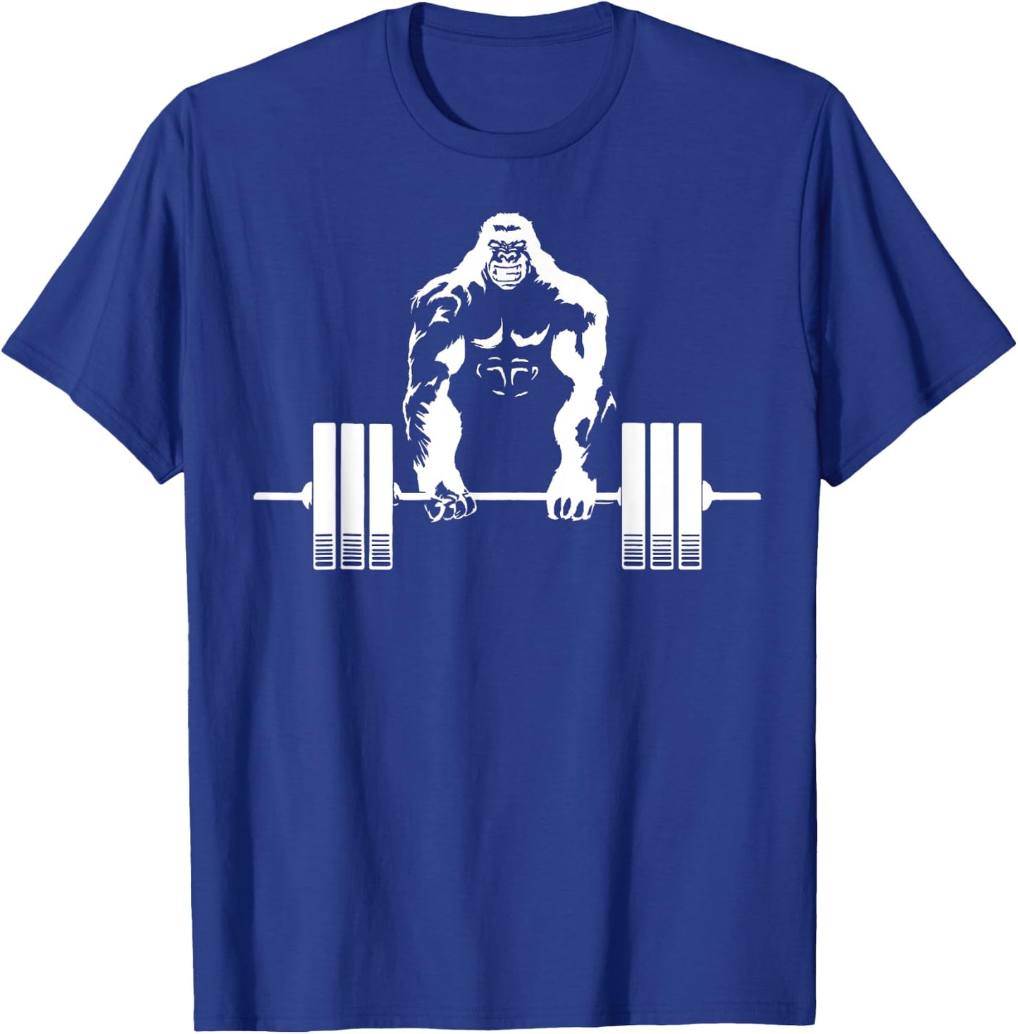 Weightlifting Gorilla Gym - Fitness Gorilla Lifting - Black, , Small, Short Sleeve, Classic Fit, Cotton, Polyester Blend T-Shirt - T-Shirt | Royal