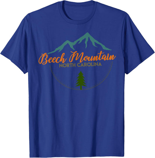 Beech Mountain Retro Adventure Skiing Snowboard Shirt T-Shirt - T-Shirt | Royal