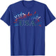 Beautiful Fireworks Patriotic July 4th USA T-Shirt - T-Shirt | Royal