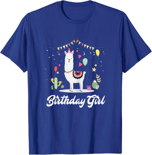 Cute Alpaca Llama Cactus Girls Birthday Party Animal Gift T-Shirt - T-Shirt | Royal
