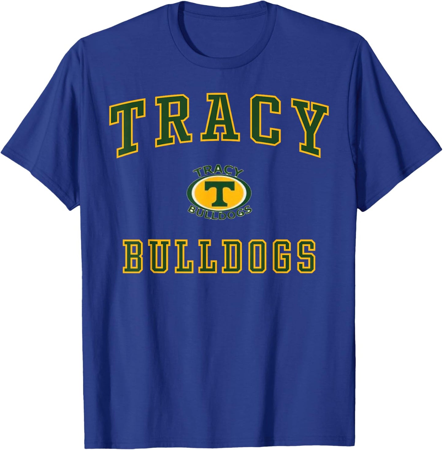 Tracy High School Bulldogs C1 T-Shirt - T-Shirt | Royal