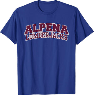 Alpena Community College Lumberjacks Apparel Sports Fan T-Shirt - T-Shirt | Royal