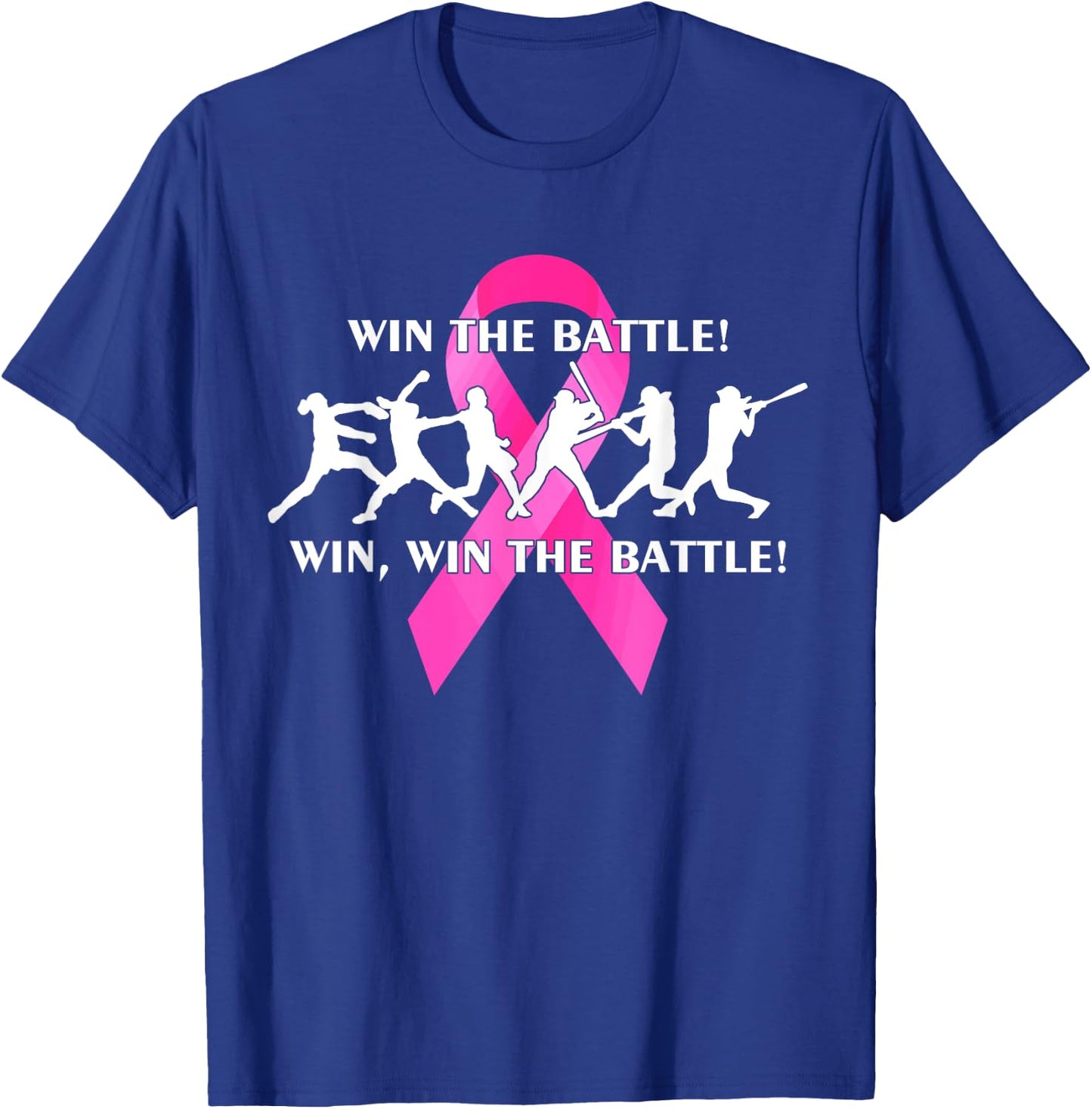 Win the Battle FastPitch Softball Breast Cancer T-Shirt - T-Shirt | Royal
