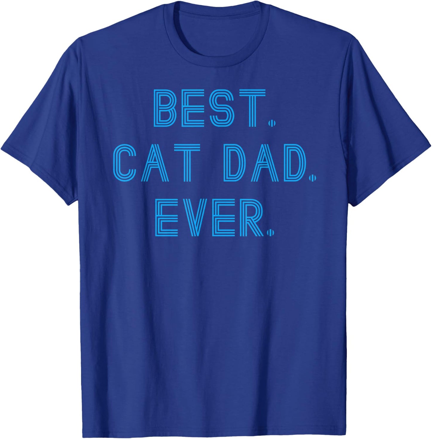 Men's Cat Dad Gift T-Shirt - T-Shirt | Royal