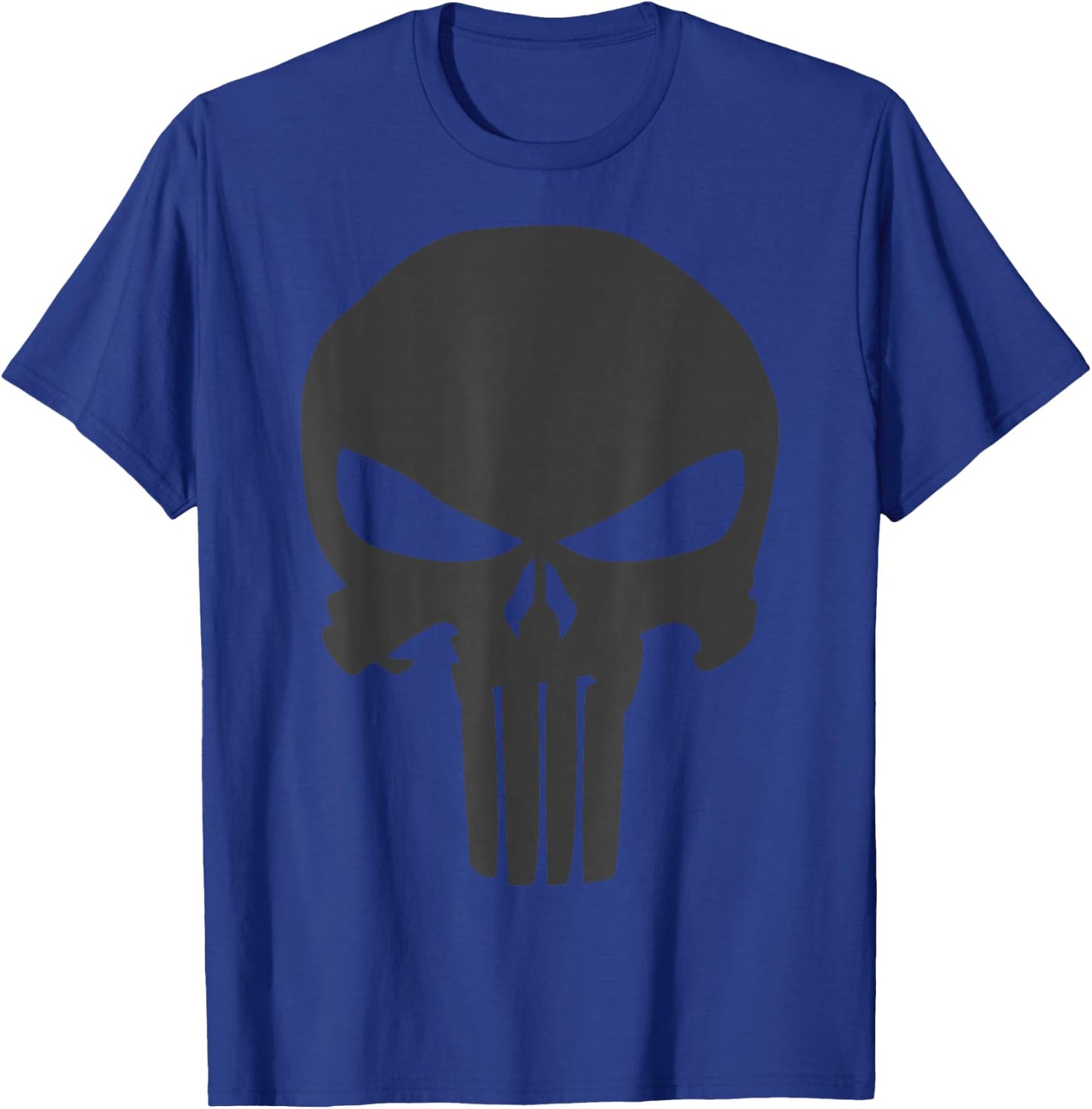 Marvel The Punisher Skull Blacked Out Logo Graphic T-Shirt - T-Shirt | Royal